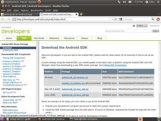 Eine Android App Design Oberflache Mit Eclipse Android Sdk Und Phonegap Unter Ubuntu 11 04 Aufsetzen