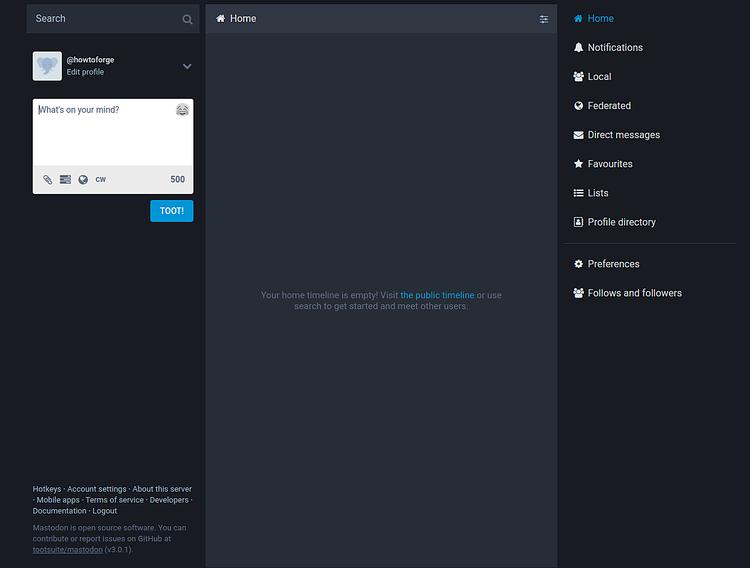 Wie Installiert Man Mastodon Social Network Mit Docker Auf Ubuntu 18 04 Lts Howtoforge